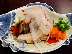 一品　鯵のタタキ